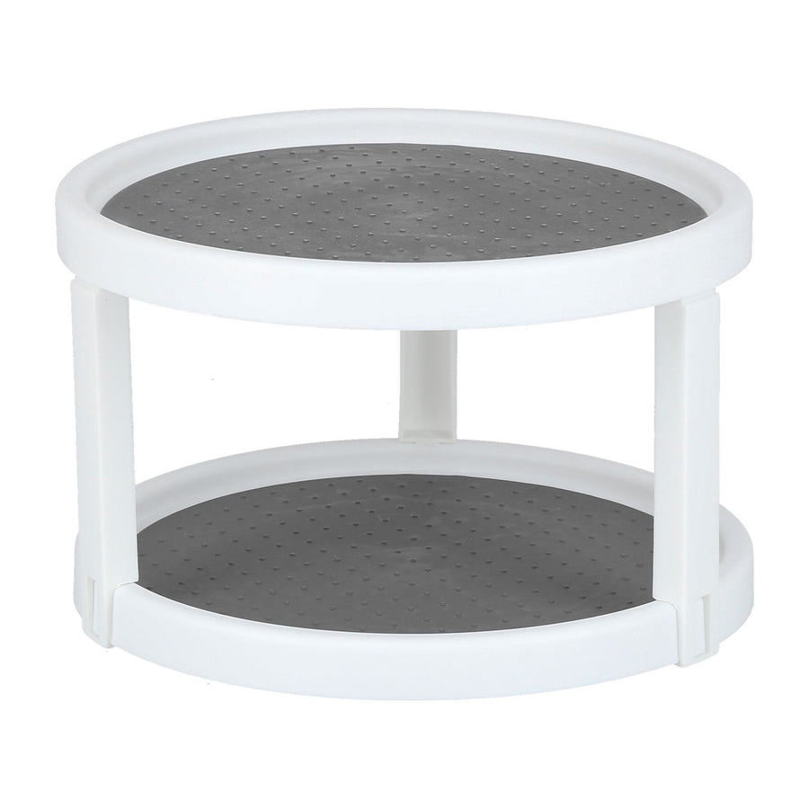 Cabinet Turntable Organizer Antislip Rotatable Storage Tray Multifunctional Rotating Spice Rack for Kitchen Single Double Layer Small Size