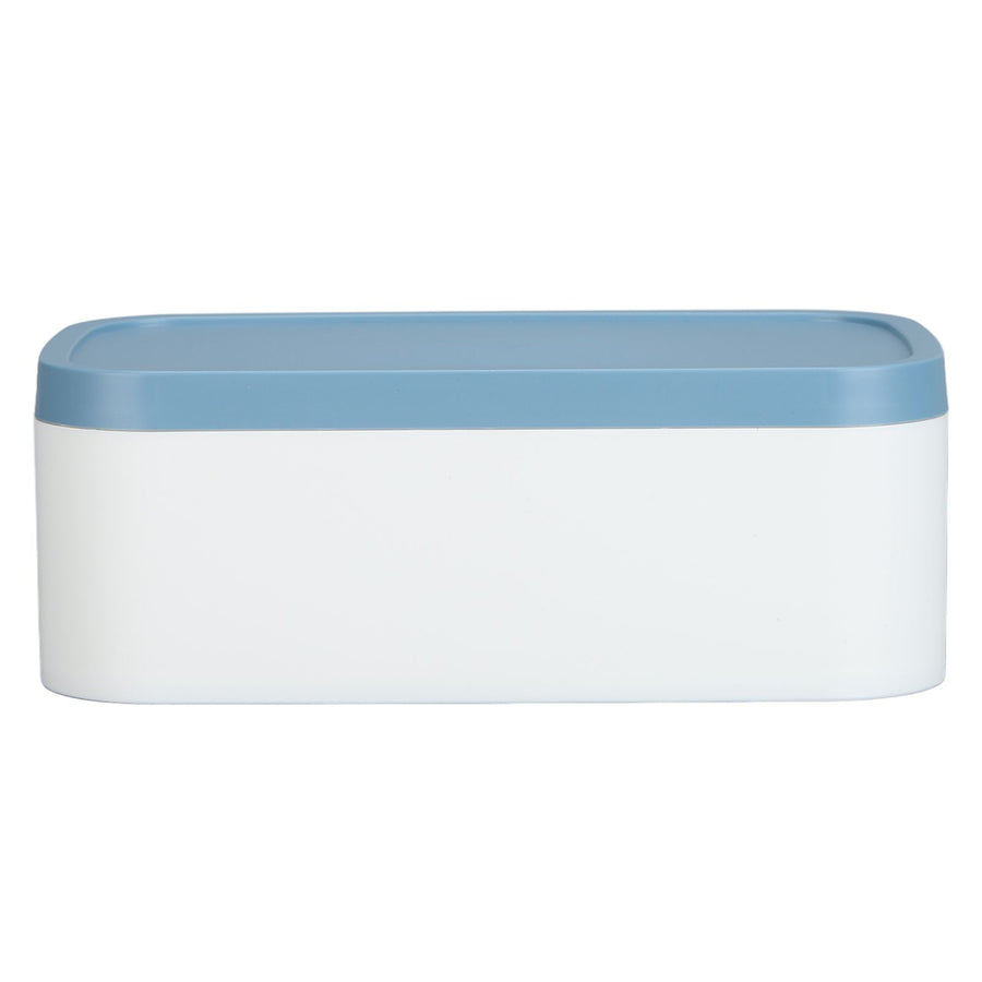 Portable Storage Box Reusable Dustproof Mouth Muffle Face Cover Organizer High Capacity for Home SchoolBlue