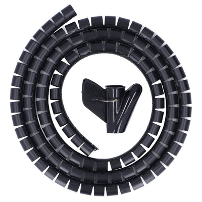 Spiral Cable Wrap Organizer Dia 20mm/0.79in Wire Winding Tube Cord Management System for Home Office TV DVD PC Cable2m/6.6ft