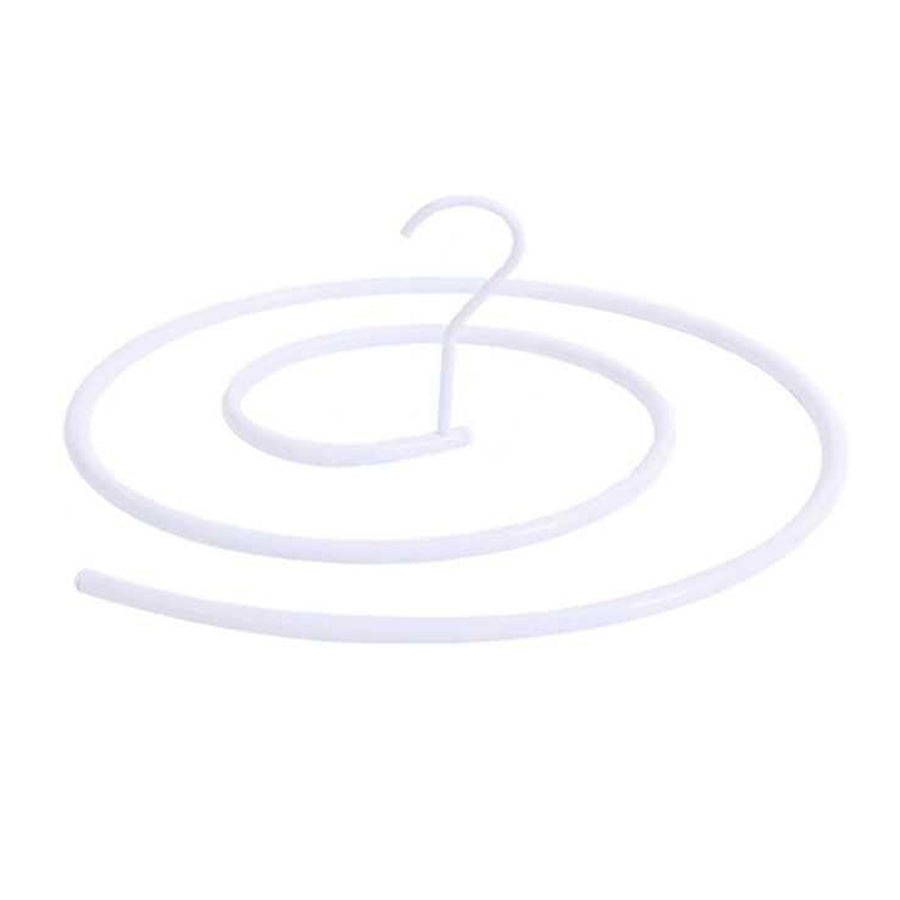 Spiral Hanger Dedicated Space Saving Stainless Steel Rustproof Quilt Bed Linen Hanger for large Sheets Quilts CurtainsWhite