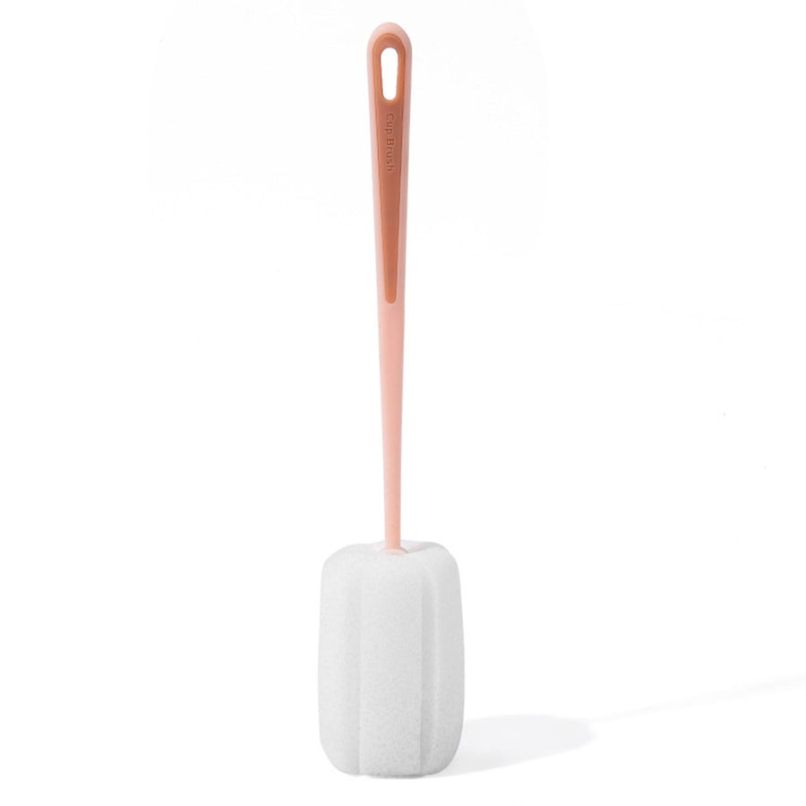 Long Handle Sponge Bottle Brush 360° Cleaning Elastic Flexible Hanging Hole Design Soft Sponge Bottle Cleaning BrushPink