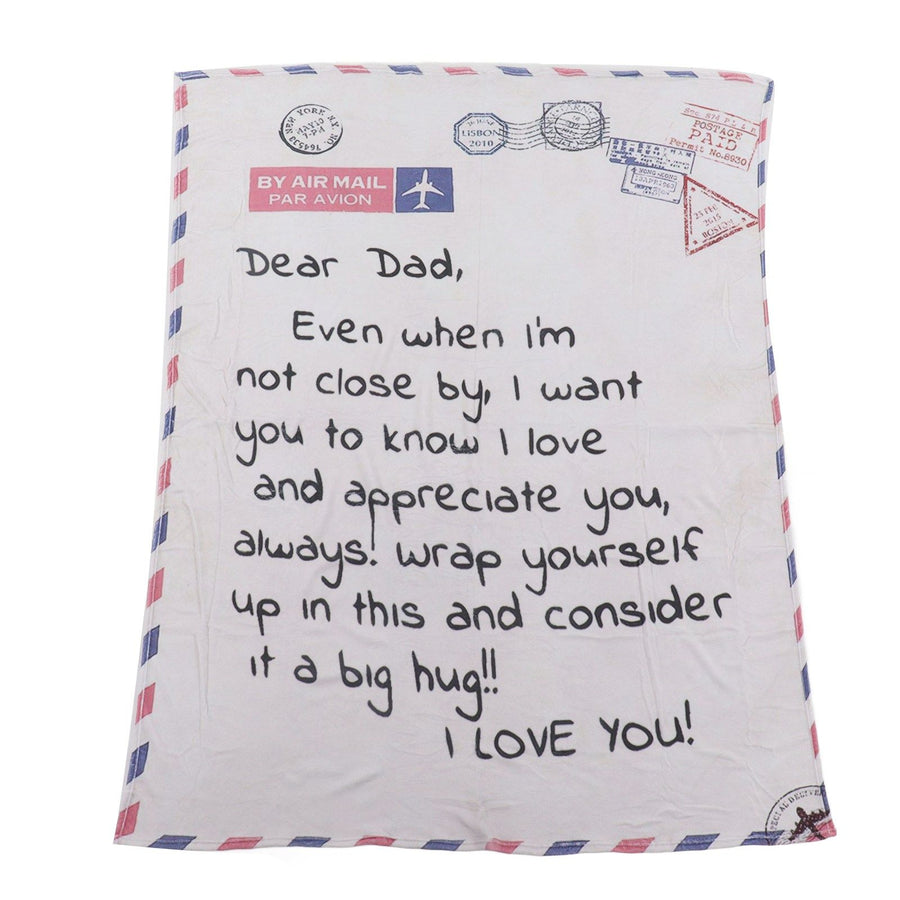 Envelope Blanket Multifunctional Personalized Soft Skin Friendly Polyester Throw Blanket for Father 59.1 X 86.6in