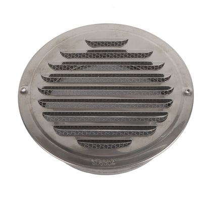 Air Ventilation Cover 304 Stainless Steel Round Exhaust Duct Grill Cap for Kitchen and Bathroom 160mm / 6.3in
