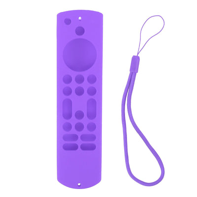 Remote Control Silicone Case Soft Safe Shockproof Waterproof Precise Cutout Fully Wrap Remote Cover for Amazon TV Purple