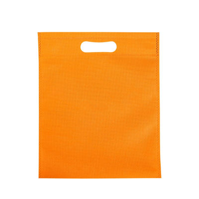 50Pcs Die Cut Non Woven Bags Eco Friendly Flat Mouth Tote Bags Non Woven Fabric Garment Bags Orange 25x35cm/9.8x13.8in