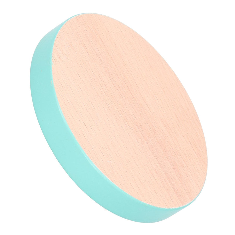 Round Wood Coaster Placemat Round Heat Resistant Drink Mat Cup Pad for Home KitchenBlue