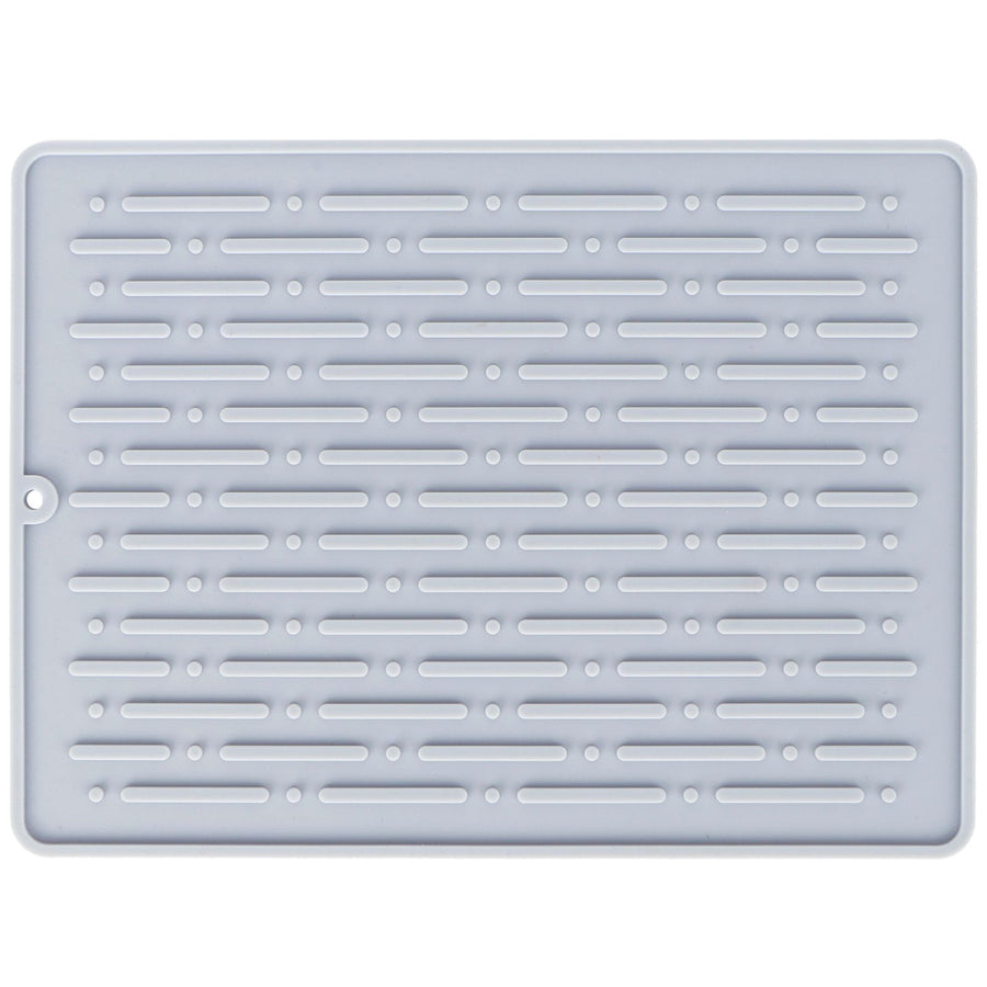 Silicone Draining Pad Non Slip Soda Bottles Drying Rack Mat Kitchen Accessories Gray(2 Hole Drain Rack Mat )