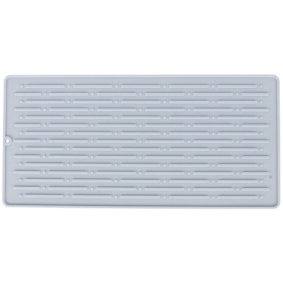 Silicone Draining Pad Non Slip Soda Bottles Drying Rack Mat Kitchen Accessories Gray(3 Hole Drain Rack Mat )