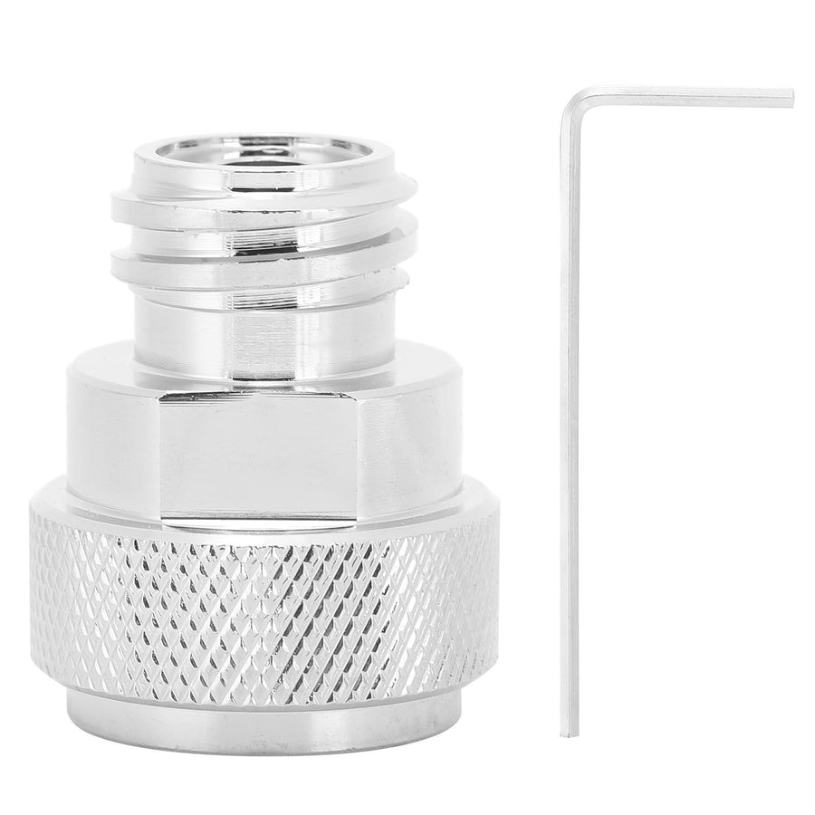 Soda Adapter with Wrench Copper Electroplating Brass CO2 Cylinder Conversion Connector Silver