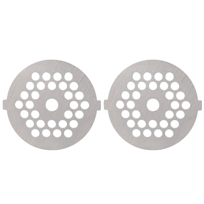 2Pcs Electric Mincer Blade Stainless Steel Grinding Plate Round Hole for 5#/B Type Grinder(5mm 30 Holes )