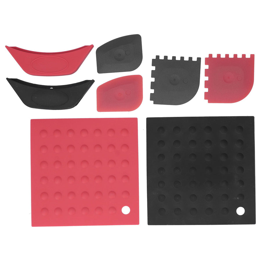8Pcs/Set Pot Holder Scraper Pan Handle Kit Silicone Anti-Scalding Accessory for Home Kitchen
