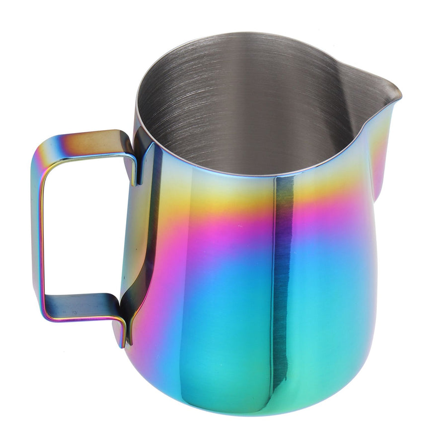 350ml Coffee Pitcher Latte Art Making Cup Colorful Milk Frothing Pitcher with Scale