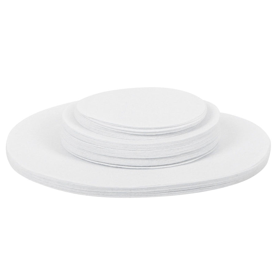 Felt Dish Protection Pad AntiFriction Storage Separator Insulation Mat Food Plate Porcelain Divider(White 48PCS)