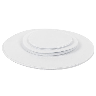 Felt Dish Protection Pad AntiFriction Storage Separator Insulation Mat Food Plate Porcelain Divider(White 24PCS)