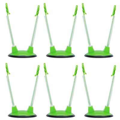 6Pcs Food Storage Bag Holder Stand HandsFree Bag Racks Home Kitchen Accessory Green