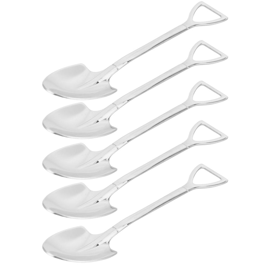 5pcs Dessert Coffee Spoons 304 Stainless Steel Ice Cream Dessert Cake Spoons SetSpoon