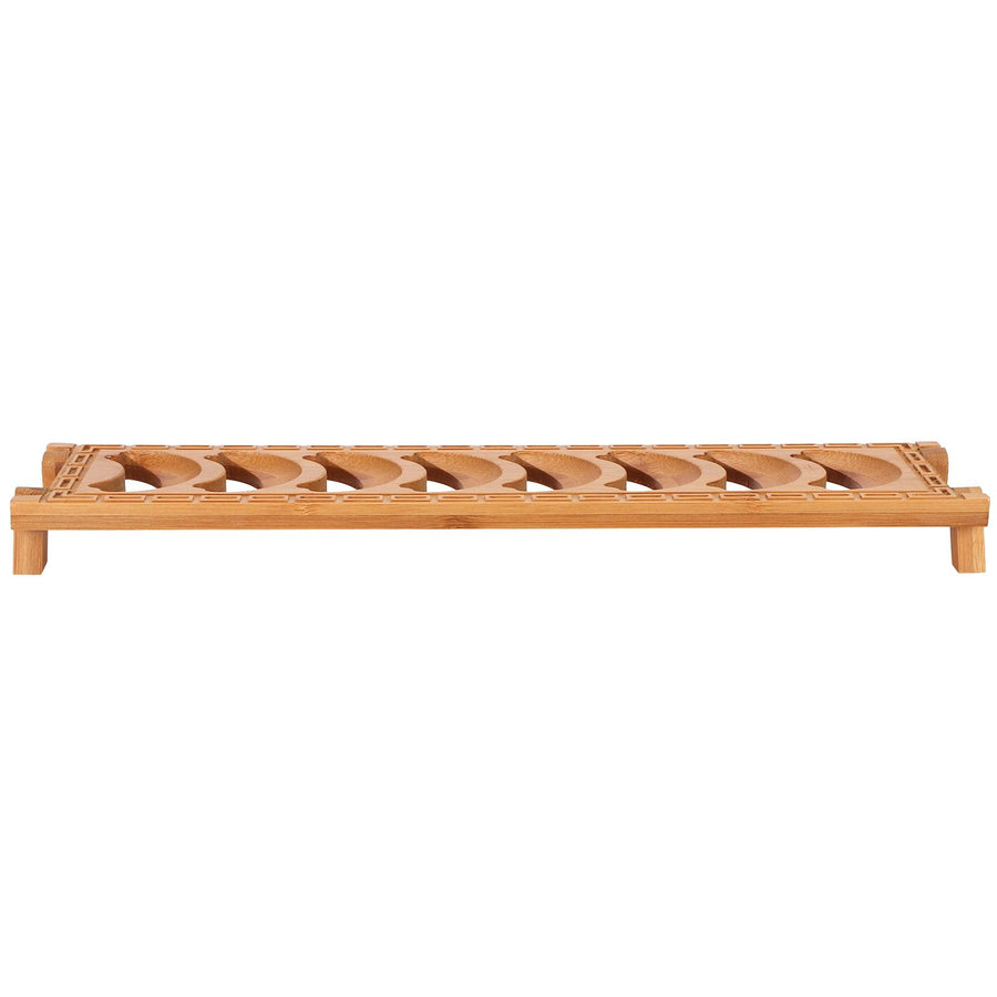 Bamboo Teacup Holder Shelf Tea Cup Draining Rack Organizer Tea Ceremony Accessories8 Grid