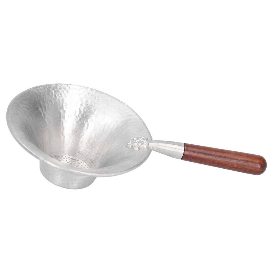 Tea Strainer Innovative Tea Leaf Infuser Filter Brewing Device for Home Office UseRed Wood Handle