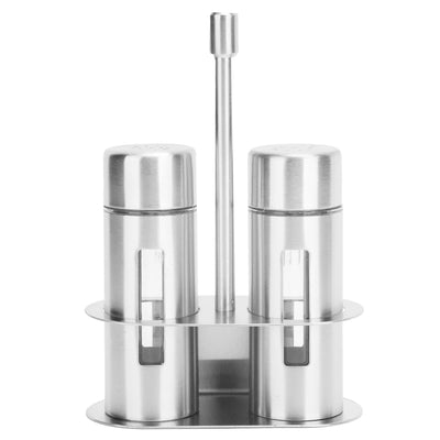 Stainless Steel Condiment Seasoning Container Pots Set with Spice Rack for Dining Room Supplies