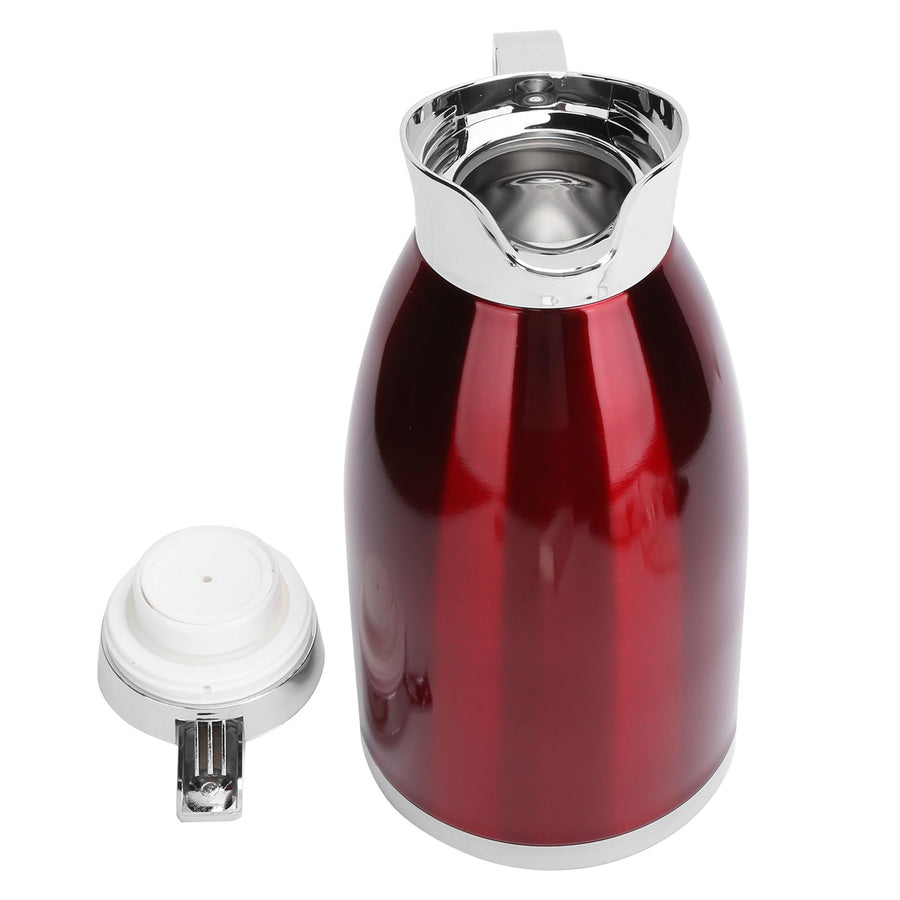 2L Thermal Jug DoubleWall Stainless Steel Vacuum Insulation Kettle for Coffee Tea(Red )