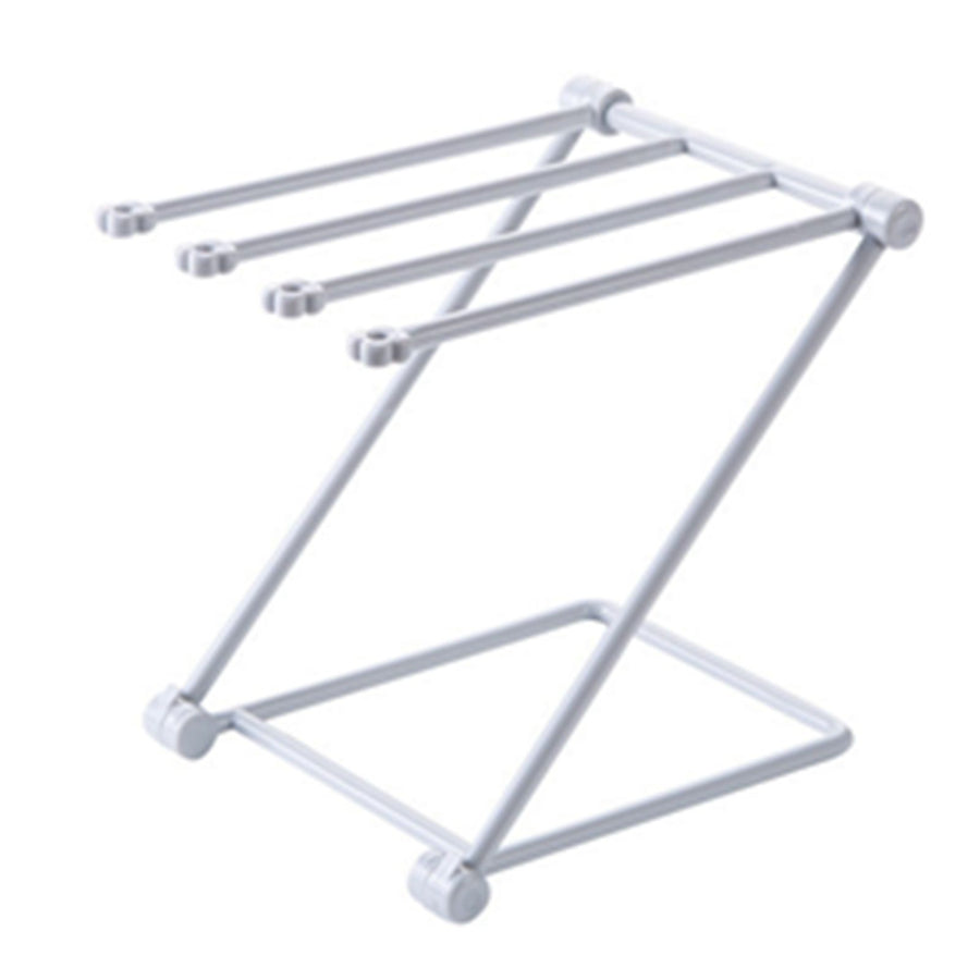 Washcloth Holder Foldable Hand Towel Holder Vertical Dish Cloth Storage Rack for KitchenGray