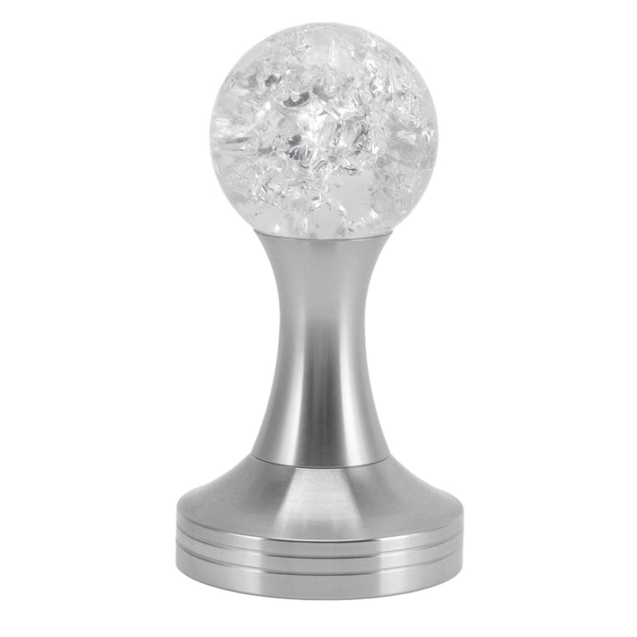 Crystal Ball Coffee Flat Tamper Stainless Steel Base Powder Hammer for Coffee Accessories Silver 53mm