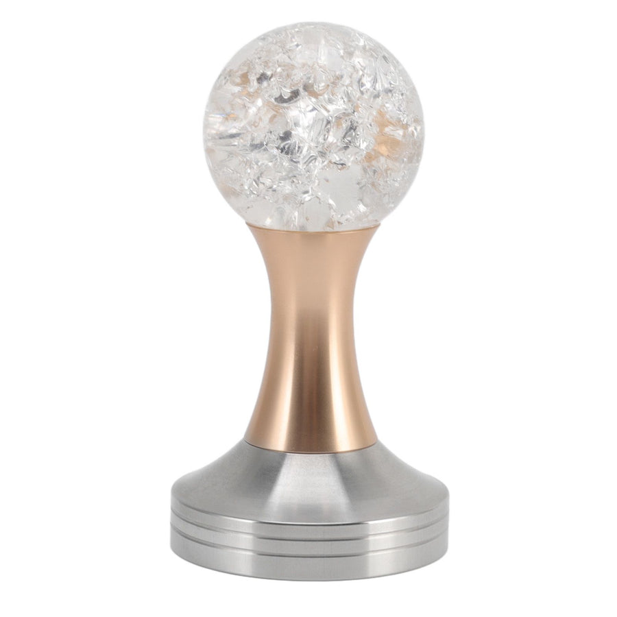 Crystal Ball Coffee Flat Tamper Stainless Steel Base Powder Hammer for Coffee Accessories Gold 53mm