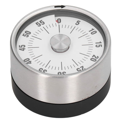 Magnetic Timer Magnet Design Stainless Steel 70db Alert High Accuracy Visual Timer for Kitchen Cooking Management White