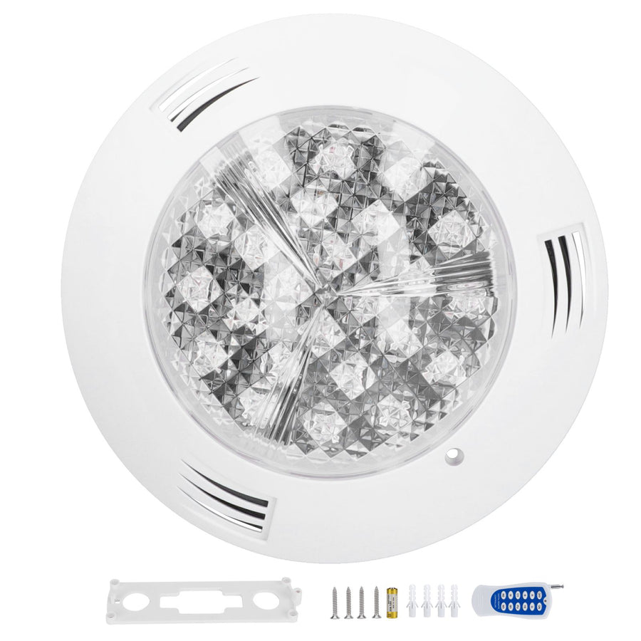 24LED Pool Light RGB Underwater Lamp with 12-Key Remote Control IP68 Waterproof 24W AC12V