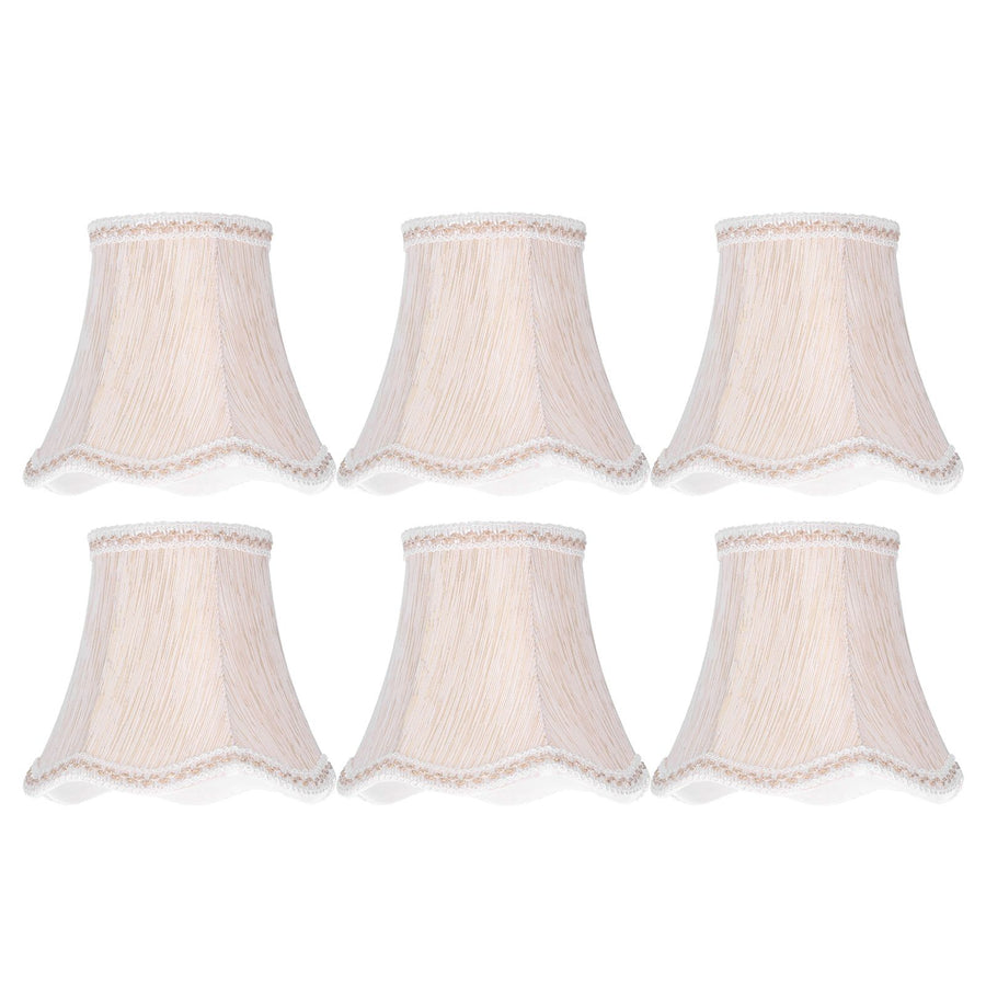 6Pcs European Style Lampshade Cloth Lamp Shade Chandelier Wall Light Cloth Cover for Lighting