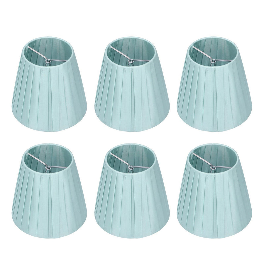 6Pcs Fabric Lampshade Chandelier Shade Wall Light Cover Clamp Mount for Small A B C F P Bulb