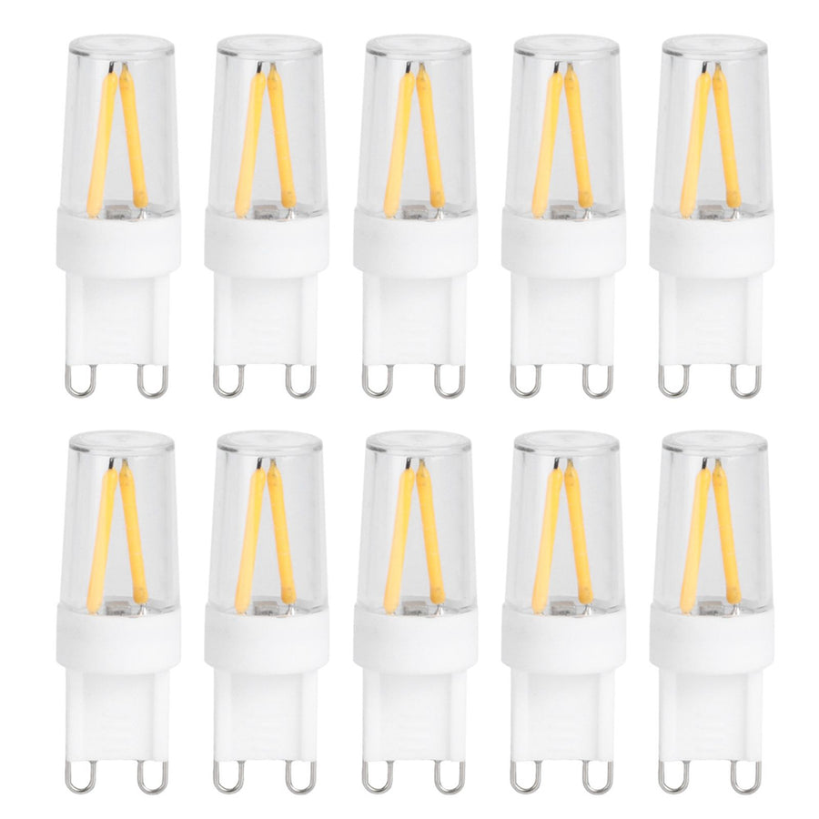 10Pcs G9 Base LED Light Bulbs 1.5W AC110V Bi‑Pin Bulb for Chandelier Ceiling Light Wall Lamp