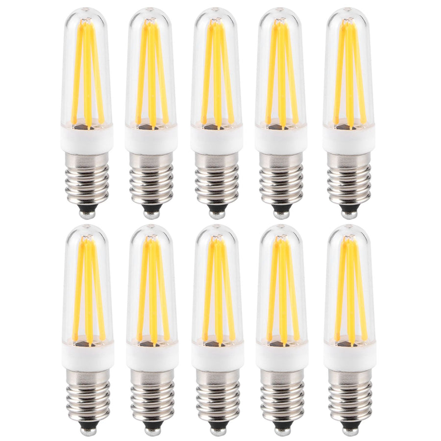 10Pcs 3W Small Bulb E14 Base Warm White Home Lighting Bulb for Chandelier Ceiling Light