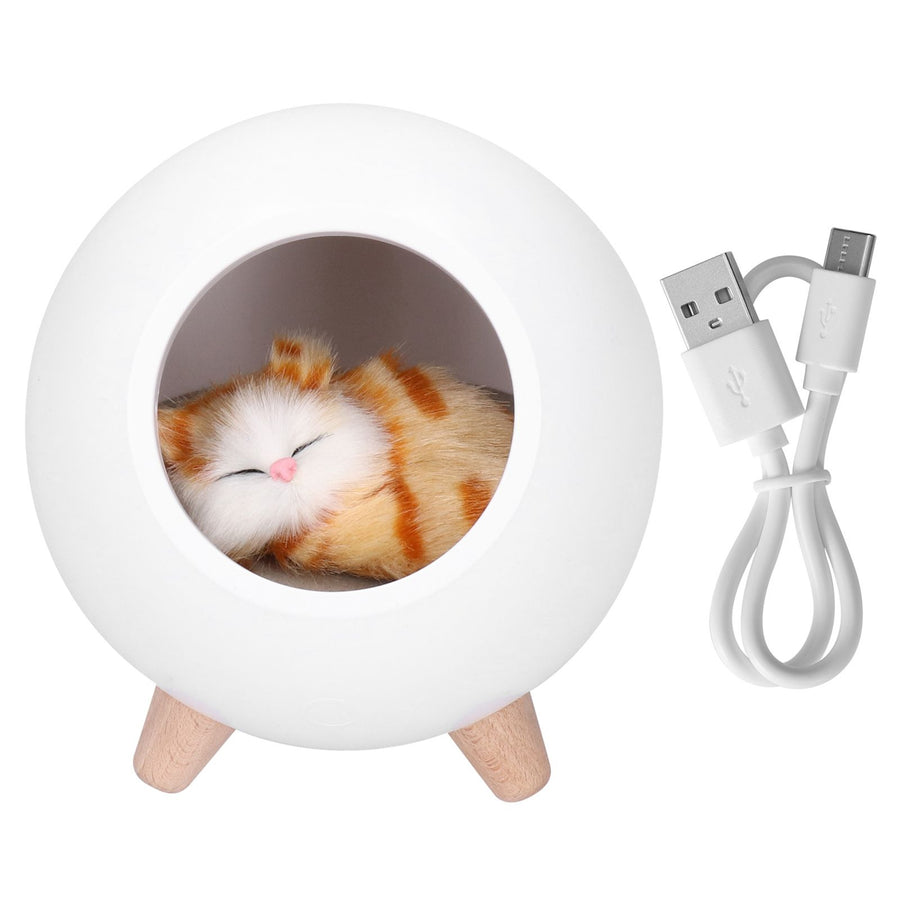 LED Night Light USB Charging Cute Pet House Touch Dimming Kid Baby Bedside Decoration Gift Lamp