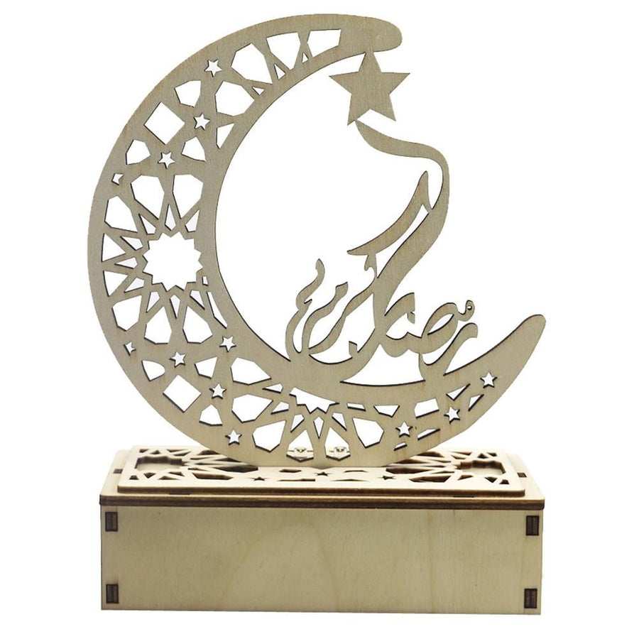 Ramadan Moon Shaped LED Light Muslim Ramadan Decoration Table Lamp for Home Festival Party Decoration
