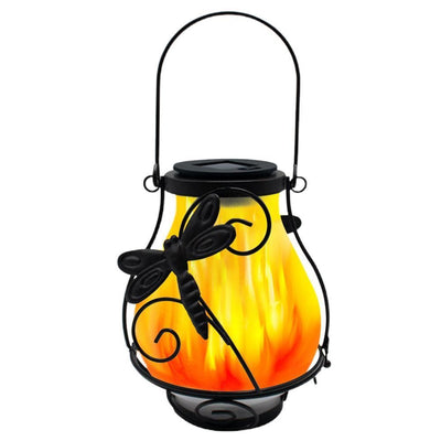 Solar Flame Lantern Lights Flickering Flames Outdoor Solar Lights Hanging Lanterns Waterproof Decoration Lighting Lanterns