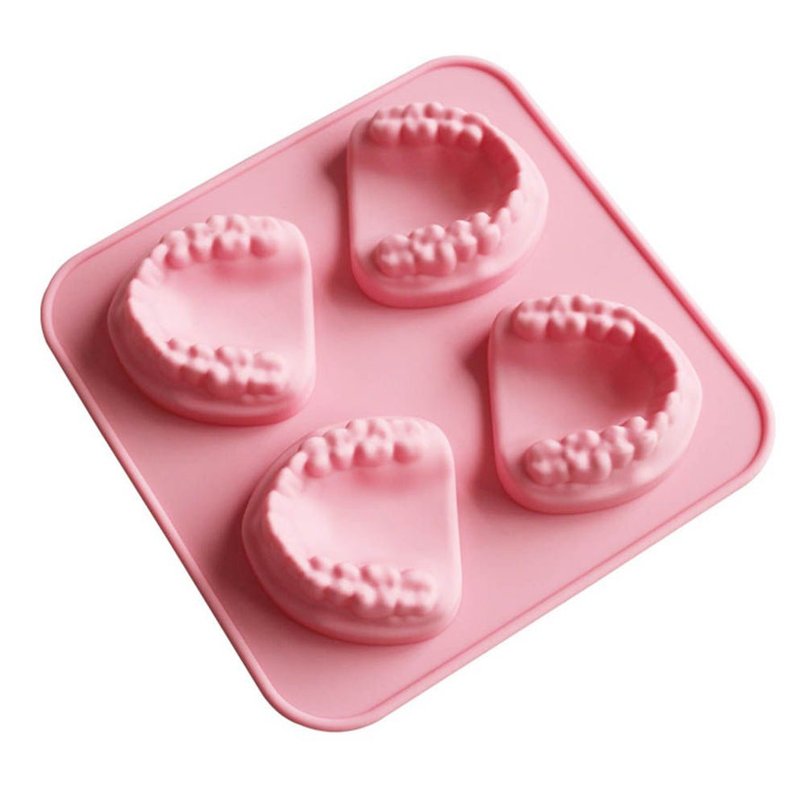 Ice Cube Tray Teeth Shaped Silicone Ice Mold Denture Ice Trays Funny Gag Gift for Dentist Party Favor