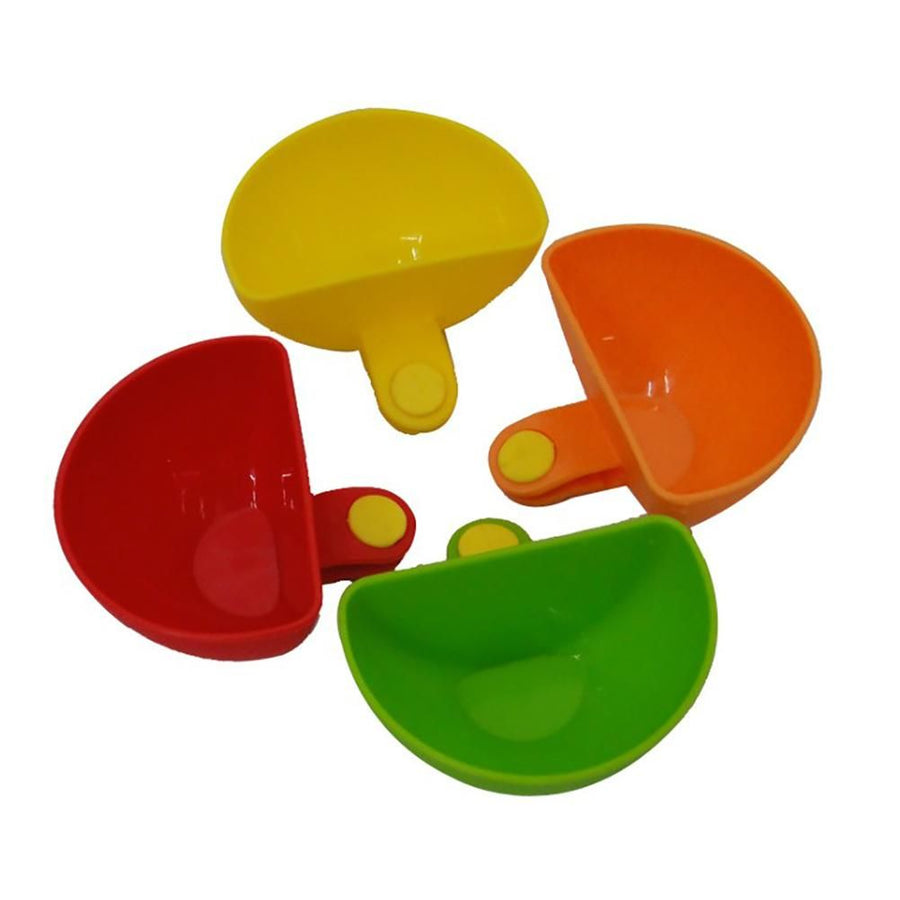 4PCS Multi Color Dipping Sauce Dish Bowls Serving Bowls Spice Container for Salt Ketchup Sugar Vinegar
