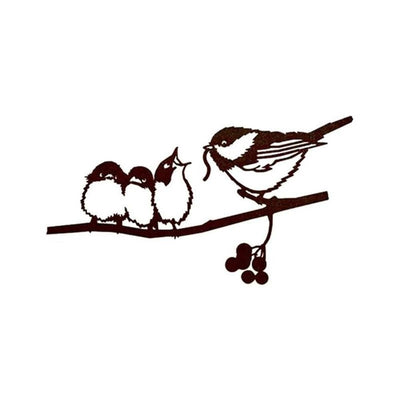 Animal Plug In Decoration Metal Bird Tree Decorations Outdoor Garden Art Type 1