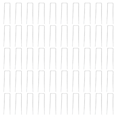 50Pcs Garden Stakes Ground Staple Spikes U shaped Fixer Weed Barrier Fabric Landscape Lawn