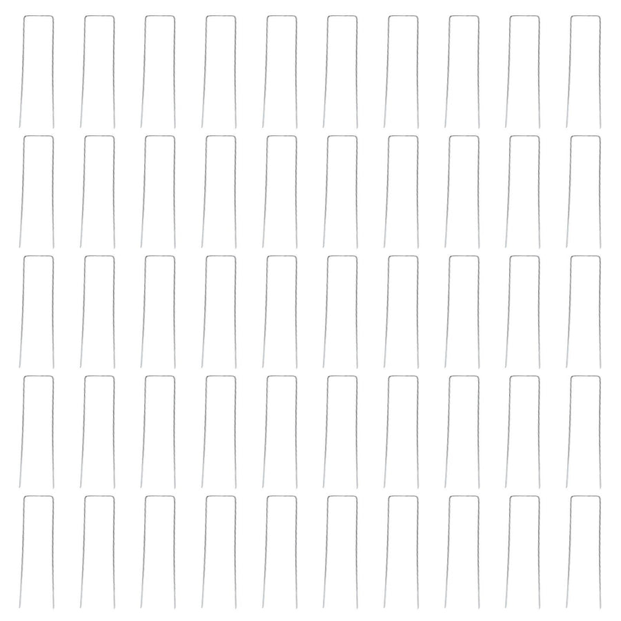 50Pcs Garden Stakes Ground Staple Spikes U shaped Fixer Weed Barrier Fabric Landscape Lawn