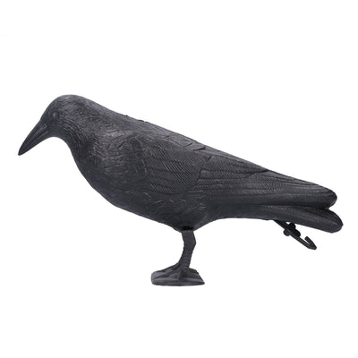 Simulation Plastic Crow Statue Hunting Bait Decoys Tool for Outdoor Garden Decoration