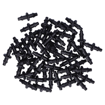 100PCS 4/7 2‑Way Connector Drip Irrigation Connector Fitting Garden Irrigation Accessories
