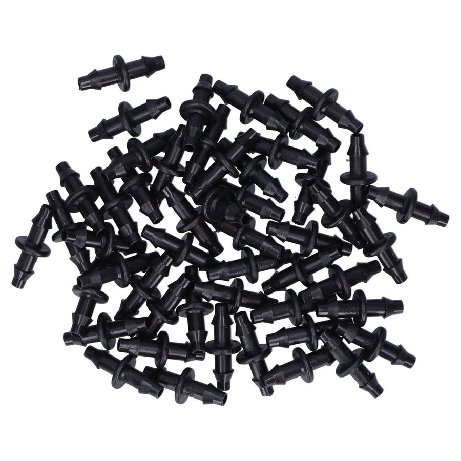 100PCS 4/7 2‑Way Connector Drip Irrigation Connector Fitting Garden Irrigation Accessories