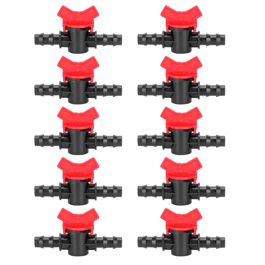 10PCS 1/2 Hose Irrigation Fittings Barbed in Line Valve Garden Irrigation Connector