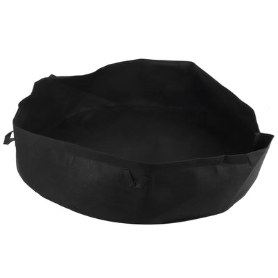 Round Planting Bag with Handle Garden Bed Vegetable Seedling Cultivation Bag for HomeBlack 120cmx30cm