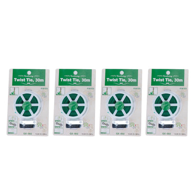 4Pcs Garden Plant Ties with Cutter Climbing Plants Flower Support Strap Ties Accessory 30m