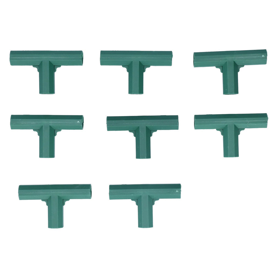 8Pcs T shape Connector DIY Plant Stake Joint Tee Adapter for 16mm Garden Plant Support