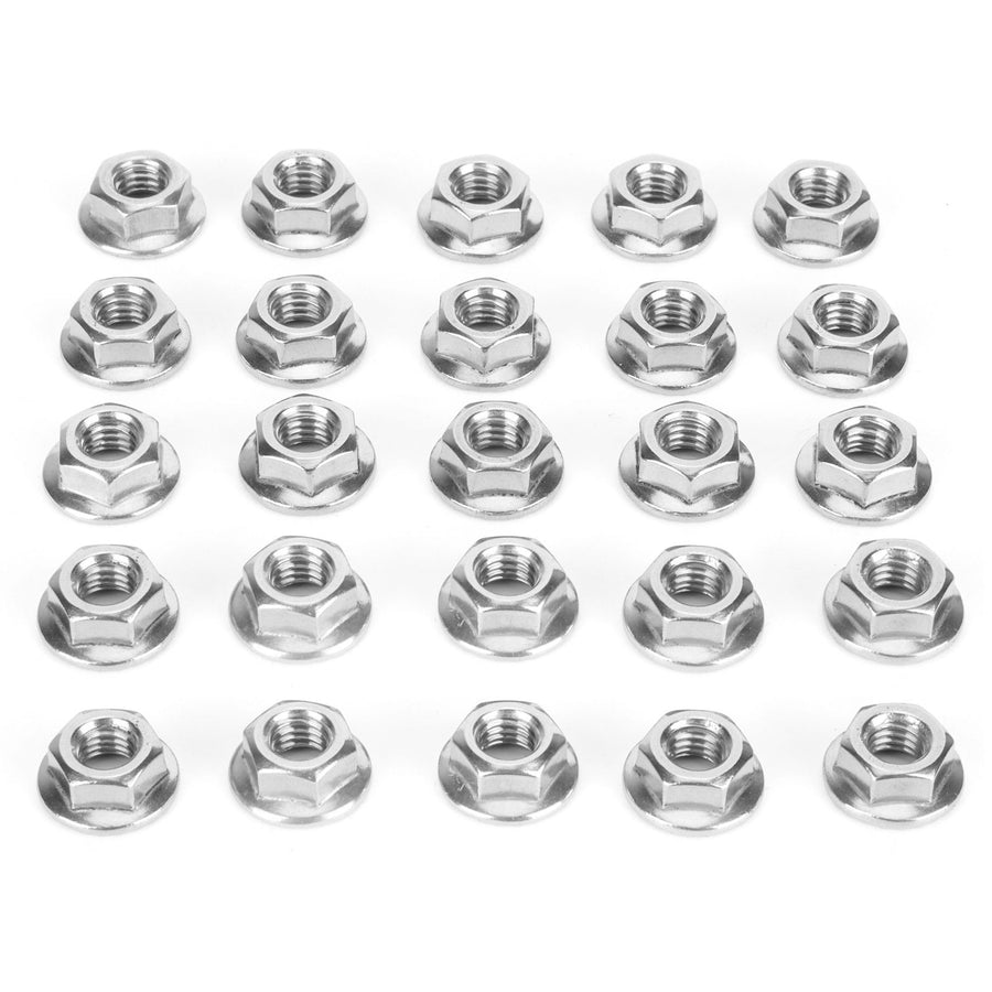 25Pcs Flange Nut Corrosion Resistant Stainless Steel Nuts Greenhouse Supplies AccessoriesM6