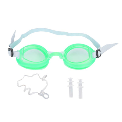 Adjustable Swimming Goggles No Leaking with Ear Plugs and Nose Clip Swim Glasses for Children